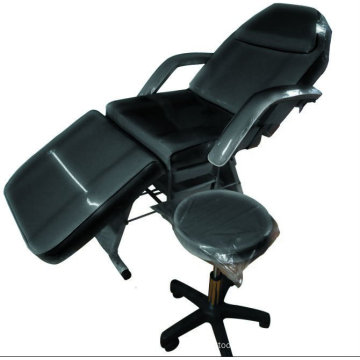 Cadeira preta ajustável da tatuagem, tamborete da tatuagem, fonte portátil da cadeira da tatuagem